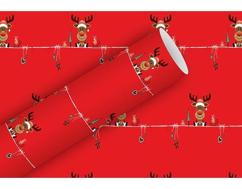 B+C Geschenkpapier Little Rudy rot 2m x 70 cm, 80 g/m2