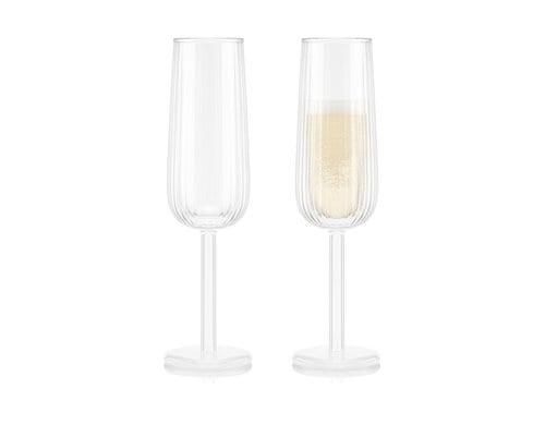 Bodum Douro Doppelwandgläser Champagner 2er Set, Glas