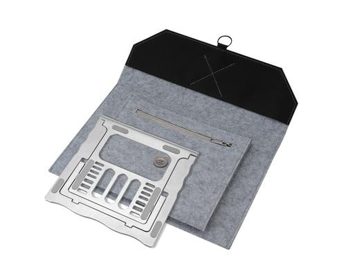 4smarts Tasche+Stand Grau/Silber Bis zu 13