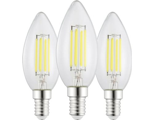 Eglo Leuchtmittel E14 Kerze 3er Pack 2.2W, Warmweiss, 2700K, nicht dimmbar