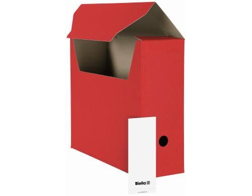 Biella Archivschachtel A4 10 Stück 27x33x10 cm, rot