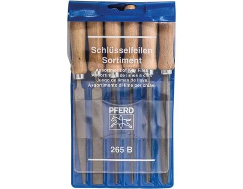 PFERD Schlüsselfeilen-Set 6-tlg. 100mm Hieb 2, m. Holzheft