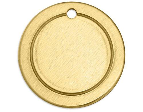 Impress Art Metall-Anhänger rund gold 20 mm, Lochgrösse: 1.85 mm