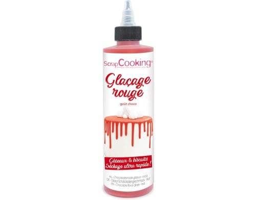 Schokoladengeschmacksglasur Drip Cake rot 130 g