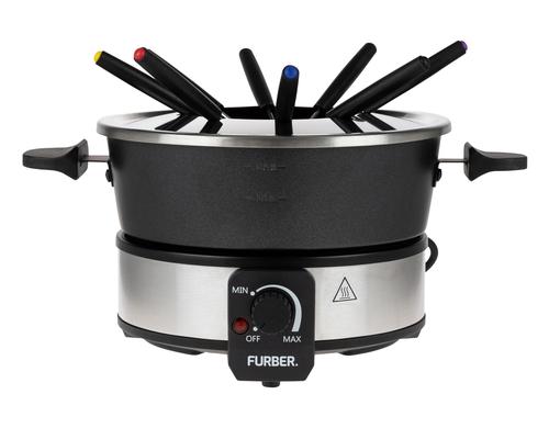 FURBER Fondue-Set 8 Pers., edelstahl, 1000 Watt