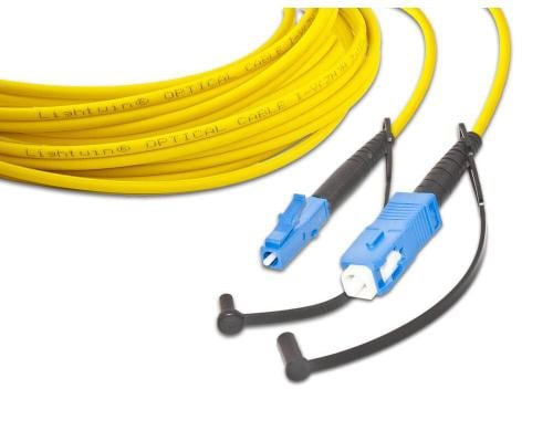 Lightwin LWL HQ Simplex Patchkabel, 15m Singlemode 9/125µm, LC-SC, OS2