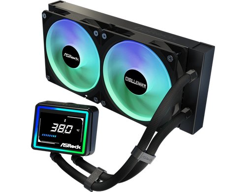 ASRock Challenger 240 Digital Liquid CPU Cooler, 3.4 Disp., 2x120mm ARGB