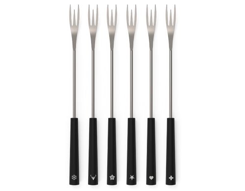 Kisag 2in1 Fonduegabel Black 6  Stück 26.5x 1.5x1.5cm