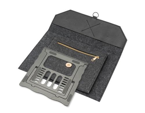 4smarts Tasche+Stand Dunkelgrau Bis zu 13