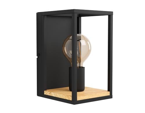 EGLO LIBERTAD Wandleuchte schwarz/braun exkl. 1x E27 40W