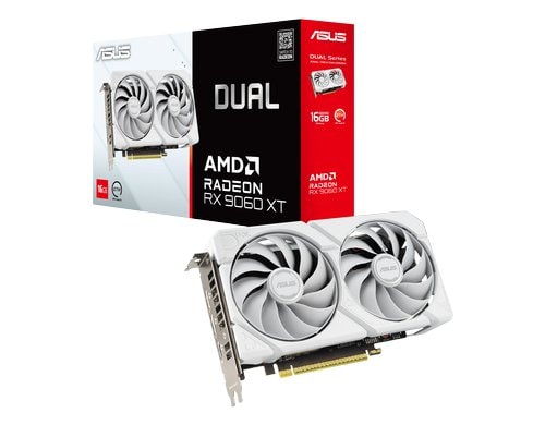 ASUS Dual Radeon RX 9060 XT WH 16G AMD Radeon RX9060 XT, 1x HDMI, 2x DP