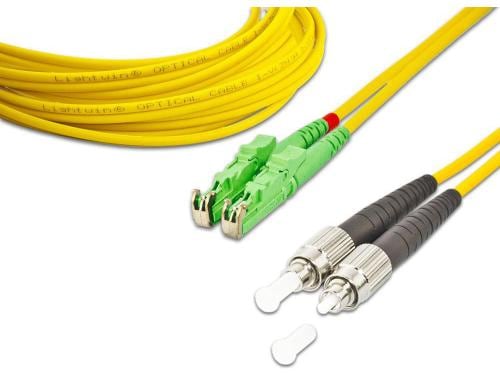 Lightwin LWL Duplex Patchkabel, 10.0m Singlemode 9/125µm, E2000/APC-FC, OS2