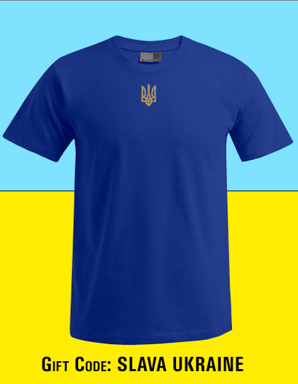 Premium T-Shirt Promodoro, Royal,  Baumwolle , Groesse XS, 180gm/2, Oeko Tex 100, Gutschein Code: Slava Ukraine