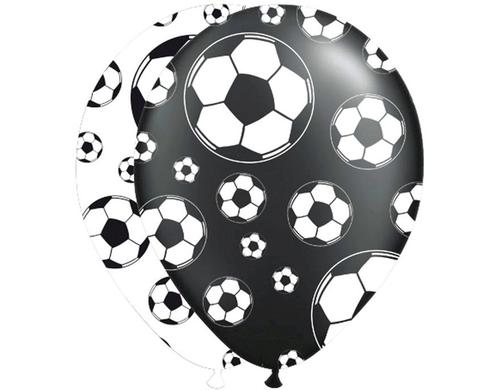 Folat Latexballons Fussball 30cm, 8 Stück, rund, mit Bällen aufgedruckt