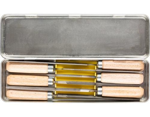 PFERD Schlüsselfeilen-Set 6-tlg. 100mm Hieb 2, m. Holzheft