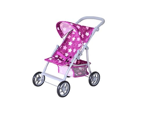 Puppenbuggy Liba star dark pink