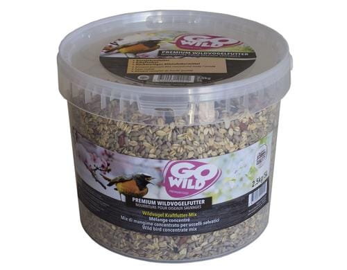 GoWild Wildvogel Kraftfutter-Mix 2.5Kg 5 Liter Kübel