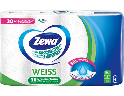 Zewa Wisch & Weg Haushaltspapier 4 x 45 Blatt, weiss