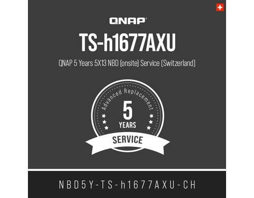 QNAP 5 Jahre 5X13 NBD (onsite) Service (CH) NBD5Y-TS-h1677AXU-CH, Electronic copy