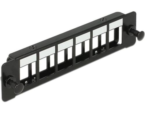 Delock Keystone Leergehäuse für Geräteinbau schwarz, für 6 Keystone Module