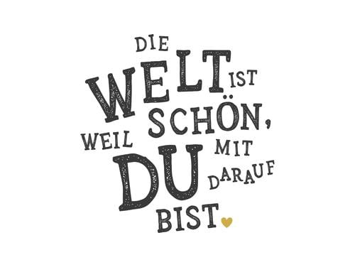 B+C Servietten Die Welt ist schön 33x33 cm, 20 Stück, 3-lagig