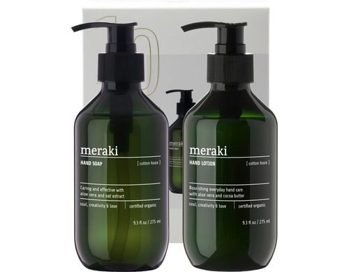 meraki Geschenkbox Cotton Haze, 2er Set Handseife und Handlotion je 275 ml