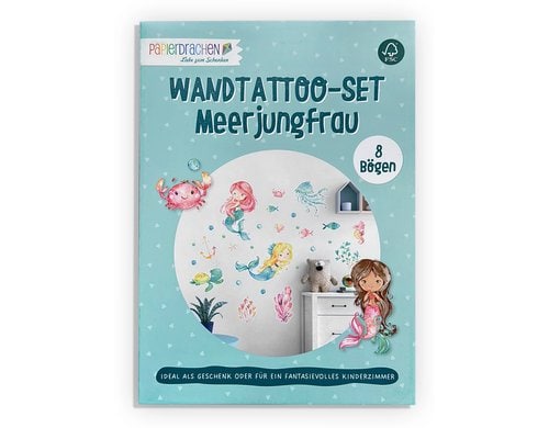 Wandtattoos-Set Meerjungfrau