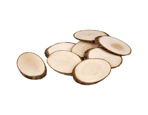 Creativ Company Holzscheiben 11 x 7.5 cm Stärke 8 mm, 12 Stück