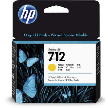 HP Tinte Nr. 712 - Yellow (3ED69A) DesignJet T200, T600, 29ml