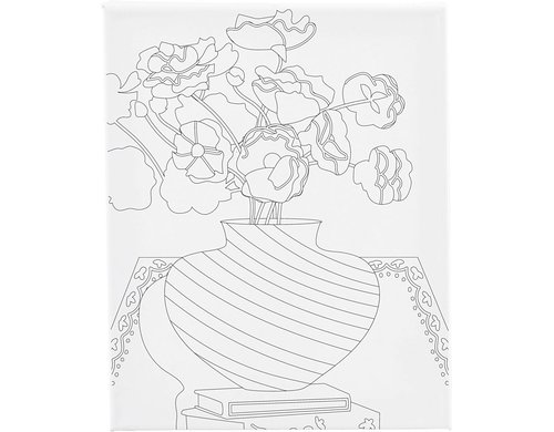 Creativ Company Keilrahmen mit Aufdruck 24 x 30 cm, Blumenstrauss