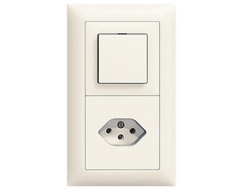 Feller EDIZIOdue UP Kombination Gr. I-I 1x T13 plus + Schalter Schema 3, weiss