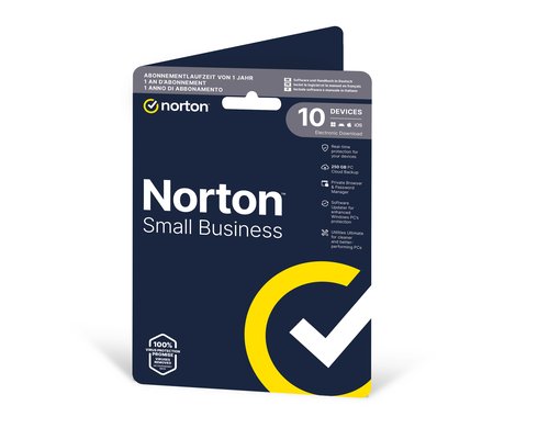 Norton Small Business 2.0 ESD, Vollversion, 10 PC, 1J, 250GB