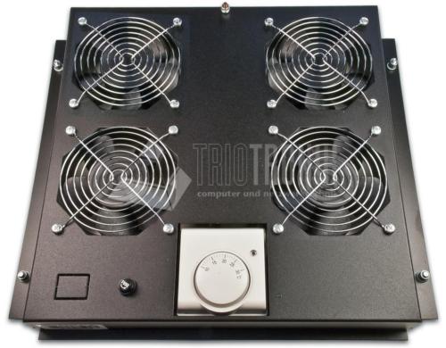 WIREWIN Dachlüftereinsatz, schwarz für Stand-/Serverschränke mit 4 Lüfter