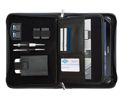 Wedo Elegance Organizer Kunstleder schwarz für Tablet 9.7-10.5 Universal