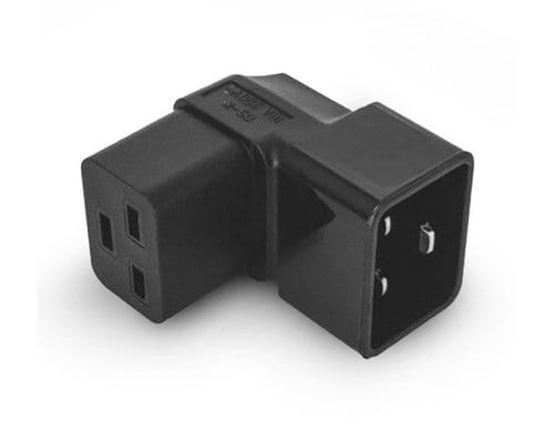 Alpha Elettronica Netzadapter C19 - C20 frontal gewinkelt, C19 Buchse, C20 Stecker