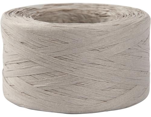 Creativ Company Papierband Raffiabast 100m, 7-8 mm, hellgrau