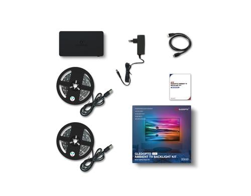 Gledopto TV Backlight Kit 2.0 2x2m LED Strip für bis zu 60 TV