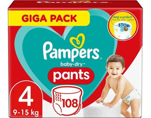 Pampers Baby Dry Nappy Pants Gr.4 9-15kg / 108 Stück