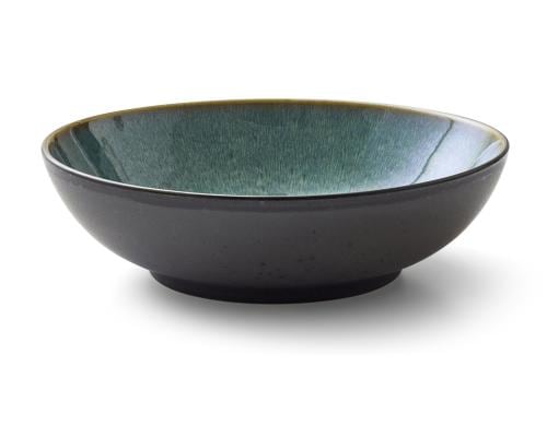 Bitz Salatschüssel 24cm schwarz/grün 1 Stück, D: 24cm, H: 6cm, Stoneware