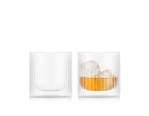 Bodum Douro Doppelwandgläser Whisky 2er Set, Glas, 0.3 Liter