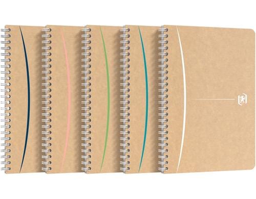 Oxford Spiralheft Touareg assortiert 90g/qm, A5, 90 Seiten, kariert 5mm