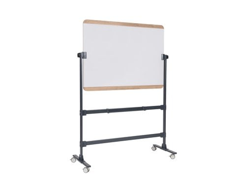 Bi-Office ACE mobiles Whiteboard, 120x90cm Holz/weiss, Stahl lackiert