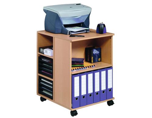 Durable Multifunktionswagen 74/59 braun mit 6 Böden, 3-seitig offen