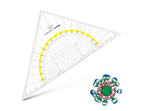 Aristo Geodreieck 22.5cm mit Griff, Facette, Tuschenoppen