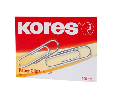 Kores Büroklammern 50 mm 100 Stück, Eigenschaft: Verzinkt
