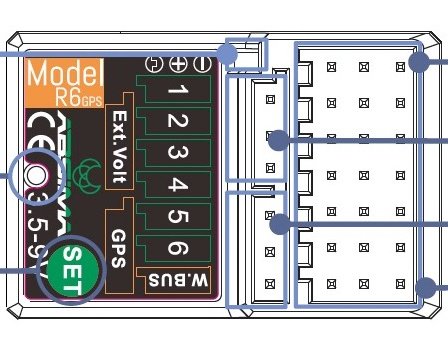 Absima 6-Kanal Empfänger R6GPS 2.4GHz für CR9T