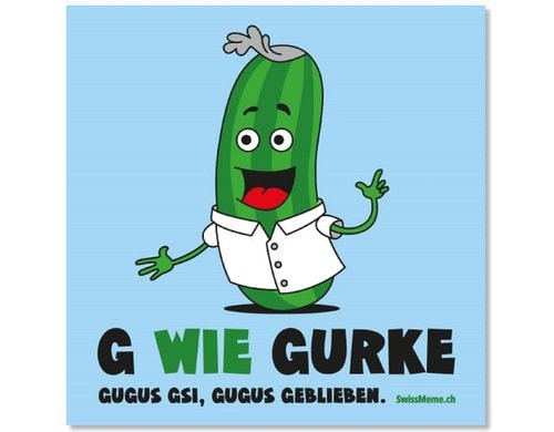 SwissMeme Mini Büchlein G wie Gurke, 10.5 x 10.5 cm