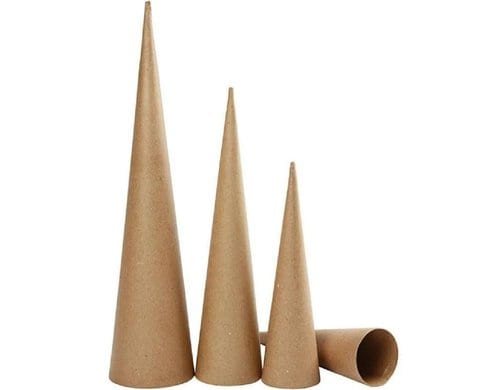 Creativ Company Kegelset H 30-40-50 cm, D 8-9-11,5 cm, 3 Stk