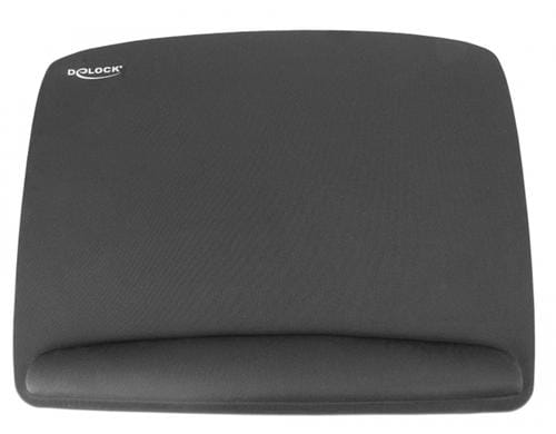 Delock ergonomisches Mousepad 420 x 320 mm mit Handballenauflage, schwarz, eckig