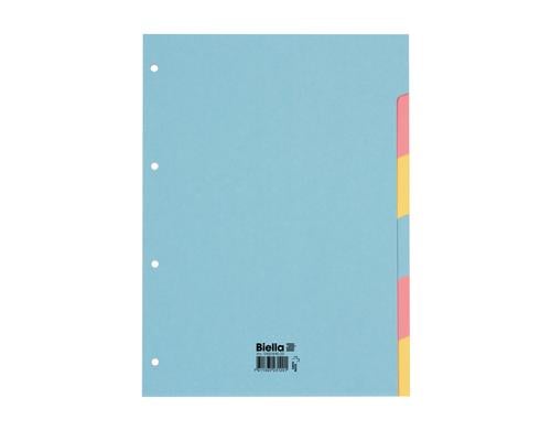 Biella Blanko-Register Karton 6-teilig, A4, 4-Loch